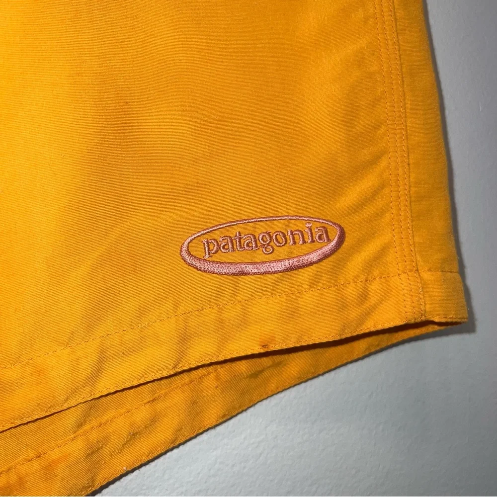 Rare Patagonia Vintage Yellow Orange Board Shorts Swim Trunks Board Short Sz 35